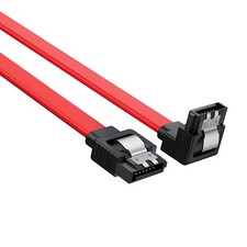 SATA III Cable 6Gbps 90 Degree Right Angle Locking Latch 8 Inches for HDD Lot picture