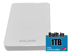 Avolusion Z1-S 1TB USB 3.0 Portable External Gaming PS5 Hard Drive - White picture