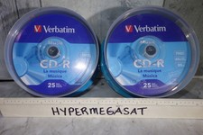 2 Verbatim Music CD-R 40X 80 Minute 700 MB 50 Blank Recordable Audio Discs 25pk picture