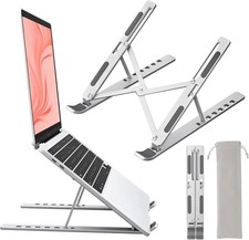 Ergonomic Aluminum Alloy Foldable Laptop Stand, 7 Adjustable Angles, Sand-Blaste picture