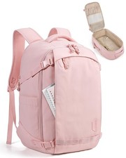 BAGSMART Travel Backpack for Women, 15.6 Inch Carry On Inch, Baby Pink picture