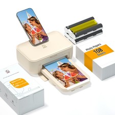 iDPRT 4x6 Photo Printer, CP4100 Printer for iPhone & medium, Pure Beige picture
