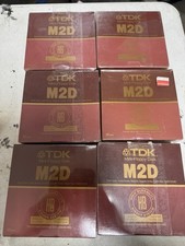 6X TDK M2D Mini Floppy Disk 10 Pack Double Sided Double Density Sealed Vintage picture