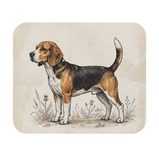 Vintage Beagle Dog Mouse Pad Retro Hound Graphic Gift for Pet Lovers picture