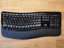 Microsoft Comfort Wireless Keyboard 5050 Model 1728 Works No Dongle No Mouse picture
