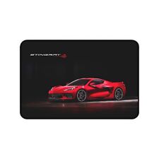 Chevrolet Corvette C8 Stingray in Red - Premium Quality Desk Mat Mouse Pad picture