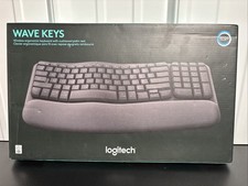 Logitech Wave Keys Bluetooth Keyboard - Black: Ergonomic Design, Wrist Rest picture