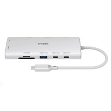 D-Link 10-in-1 USB-C Hub Max 100W Power Delivery Dual 4K HDMI Ports DUP-A01 picture
