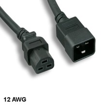 KNTK 8' AC Power Cable IEC60320 C20 to C21 12AWG 20A 250V SJT PDU UPS Server picture