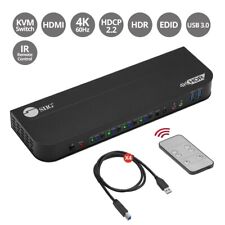 SIIG 4x1 HDMI KVM USB3.0 Switch with Remote Control Brown Box Model CE-KV0F11-S1 picture