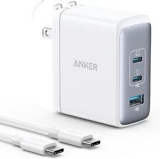 Anker 100W USB-C Wall Charger 3-Ports GaN II Tech Fast Charging+5ft USB-C Cable picture