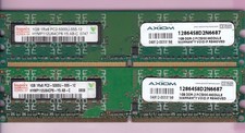 2GB 2x1GB PC2 5300 AXIOM 12864S8D2N6687 HYNIX DDR2-667 Desktop Ram Memory Kit picture
