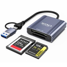 XQD Card Reader, 2 in 1 XQD Memory Card Adapter with USB-C/USB-A, XQD/SD Card... picture