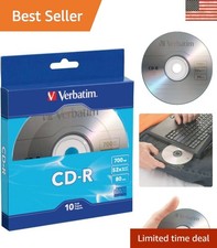 CD-R 10-Pack 700MB Discs - High-Speed 52X for Archiving Music & Digital Files picture