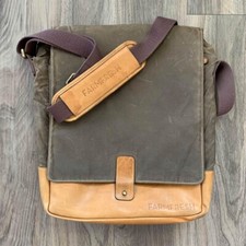 Farm Fresh Leather & Waxed Canvas Messenger Style Men's Laptop Computer Bag picture