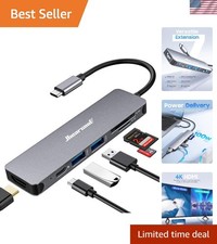 Versatile 7-in-1 USB-C Hub with MicroSD Reader & Fast Charging for Professionals picture
