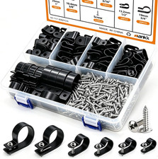 306PCS Cable Clips Wire Clips Assortment Kit Nylon Plastic R-Type Cable picture
