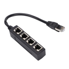 1-4 Ways Port Connector RJ45 Splitter Converter Adapter LAN Ethernet Cable Plug picture