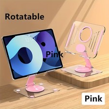 Adjustable, Ergonomic 360° Rotating Acrylic Tablet & Laptop Stand | Foldable picture