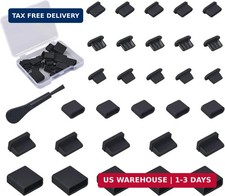30x USB Dust Cover Port Plugs, 6 Types Silicone USB Cap Port Stopper for USB Typ picture