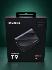 NEW Samsung Portable SSD T9 1TB 2000MB/s Encrypted Black *Sealed picture