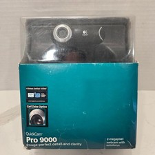 Logitech QuickCam Pro 9000 Webcam Carl Zeiss Optics Autofocus 2MP HD Video picture