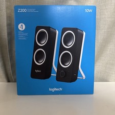 Logitech Z200 Multimedia Pair of Speakers Black PC Desktop New In Box 10w picture