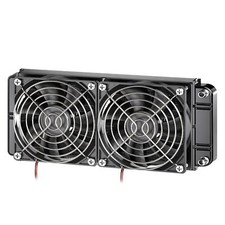 Clyxgs Water Cooling Radiator 12 Pipe Aluminum Heat Exchanger Radiator with F... picture