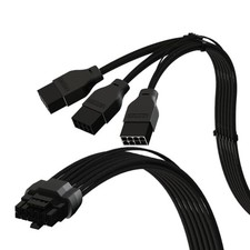 LINKUP 12VHPWR GPU Power Extension Cable | 40cm Black - Braided picture