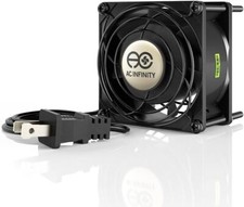 AC Infinity AXIAL 8038, Quiet Muffin Fan, 120V AC 80mm x 38mm Low Speed, picture