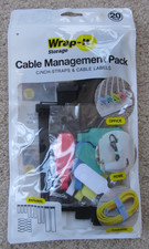 NEW Wrap-It Storage Cable Mgmt Pack -20-Piece Cinch Straps & Cable Labels Bundle picture