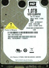 WD10JMVW-11S5XS1,  DCM: HHKVJBB  WESTERN DIGITAL USB3 1TB  WX71  MAY 2013 picture