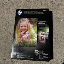 HP PHOTO CREATIONS Everyday Photo Paper 100 Sheets 4x6 Glossy Q5440A Sealed NEW picture