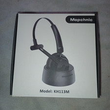 Mopchnic KH113M Bluetooth Single-Ear Headset Boom Mic Charging Base USB Black picture