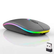 Wireless Bluetooth Mouse LED Rechargeable Silent Slim Mouse for Laptop Desktop picture