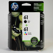 Genuine HP 61 Black & Color Ink Cartridges Combo Set CR259FN picture