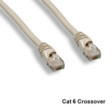 KNTK Gray 10ft Crossover Cat6 UTP Ethernet Patch Cord 24AWG Switch Router RJ45 picture