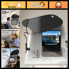 2Pcs Adjustable Laptop Sun Shade & Desk Light Blocker, Foldable Glare Shield picture