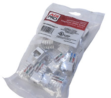 Adi Pro CAT6 Keystone Jack Vertical 8P8C RJ45 10 Pack White Finish 0E-C6KEYWH10 picture