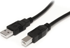 Startech 30Ft Active USB 2.0 Cable, USB-A to USB-B, Black (USB2HAB30AC) picture