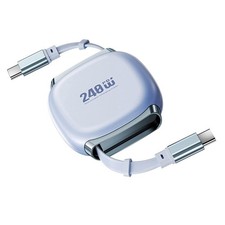 chenyang USB C Retractable Charging Cable, 4 Fixed Lengths 2.0 Type Blue picture