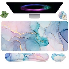 4-in-1 Large Gaming Mouse Pad, Keyboard Wrist Rest Pad & Wrist Support Mousep... picture