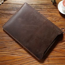 Genuine Leather Laptop Sleeve Case 12 13 14 inch For Macbook Air 13 Pro 14 M5/M4 picture