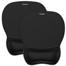 2 PCS Gel Mouse Pad Wrist Rest Ergonomic Support Non Slip Charcoal Black picture