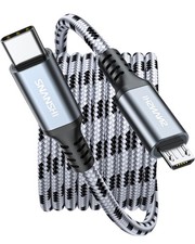 SNANSHI USB C to Micro Cable 6.6FT – Charge Ring Doorbell 6FT, Black picture