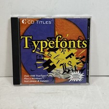 Typefonts -  windows 95 multimedia Over 1500 True Type Fonts VTG CD Rom picture