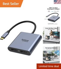High-Performance USB-C Dual Monitor Adapter: 4K@60Hz DisplayPort Compatibility picture