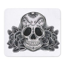 CafePress Roses Sugar Skull Mousepad  (620452481) picture