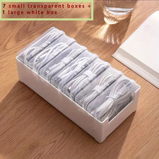 Cable Organizer Storage Box Set Durable Plastic Cord Management Sundries Holder picture