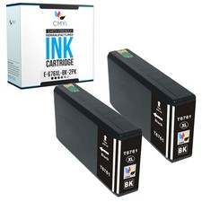CMYi 2-Pack Compatible T676XL Black Ink for Epson WorkForce Pro WF-4090 WF-4520 picture